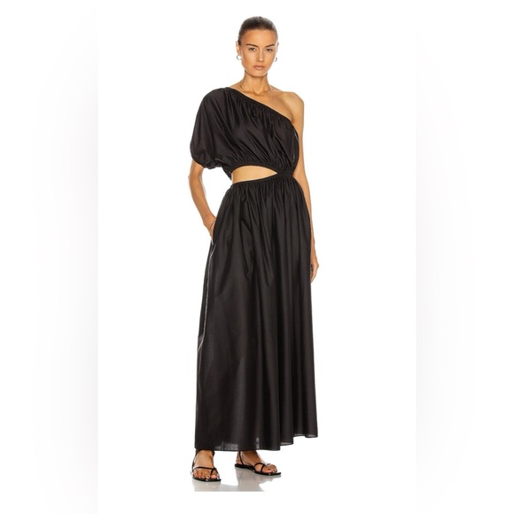 Matteau Black One Shoulder Dress with Sleek Silhouette - Picture 1 of 1